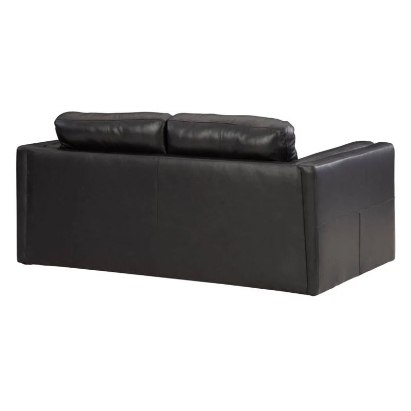 Causeuse en cuir noir - Amiata