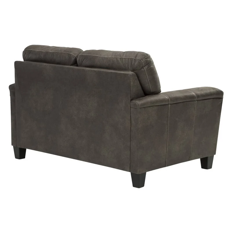 Causeuse aspect cuir gris - Navi
