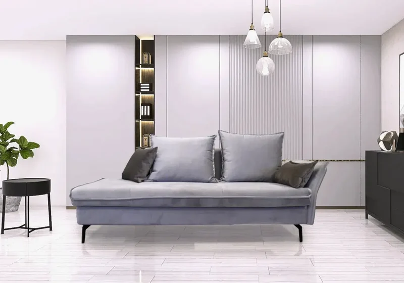 Canapé d'angle modulable en tissu jaune - Gina
