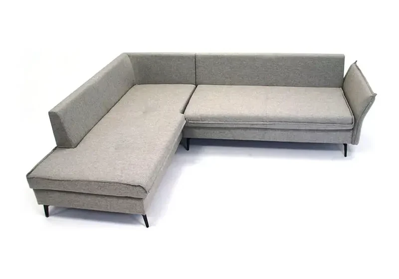 Canapé d'angle modulable en tissu jaune - Gina