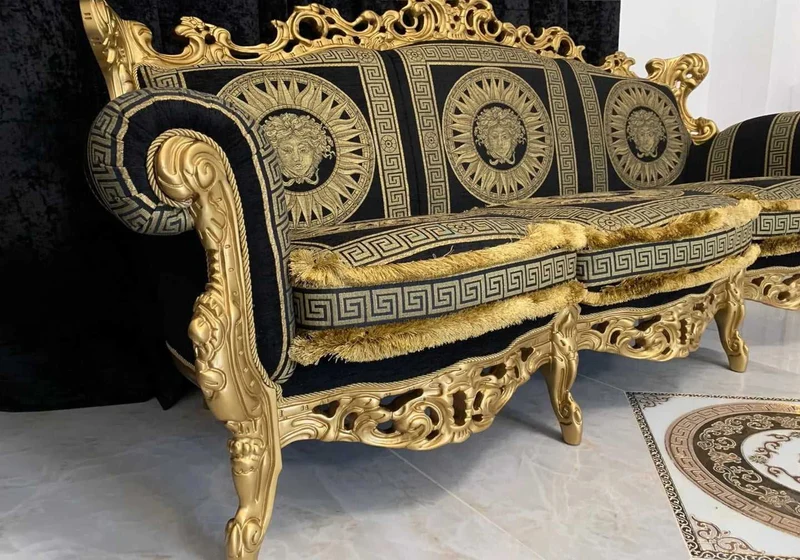 Canapé baroque doré versace GRÂCE