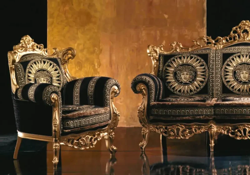 Canapé baroque doré versace GRÂCE