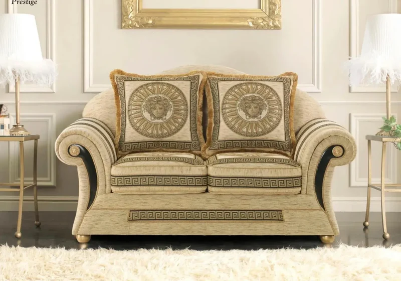 Canapé tissu versace médusa VERSA