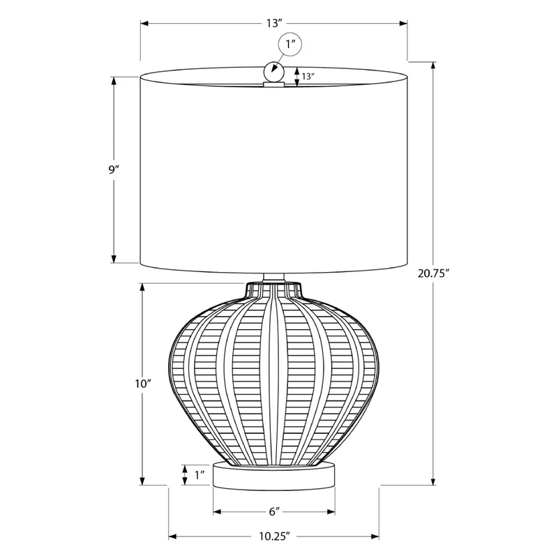 Lampe de table en résine crème texturée 21 po - I 9617