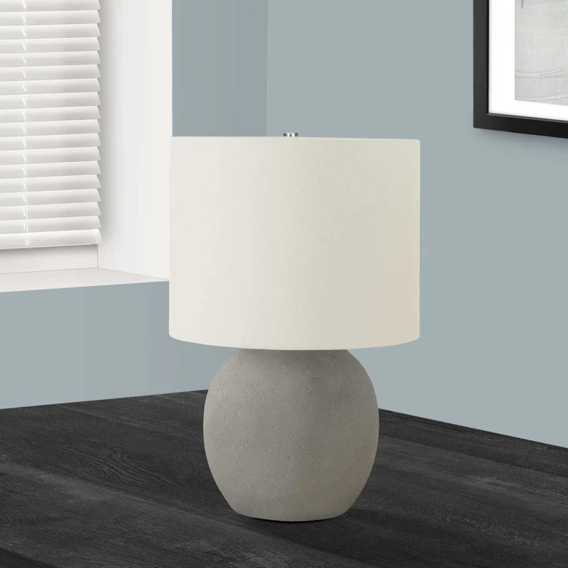 Lampe de table en béton gris texturé 20 po - I 9626