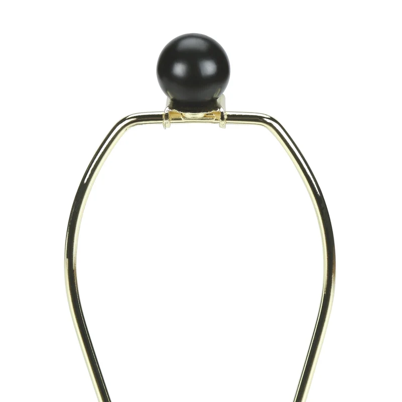 Lampe de table en céramique noire lisse 22 po - I 9708