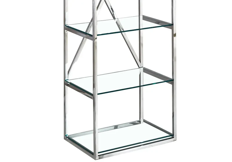 Étagère design chromé verre - Lexa