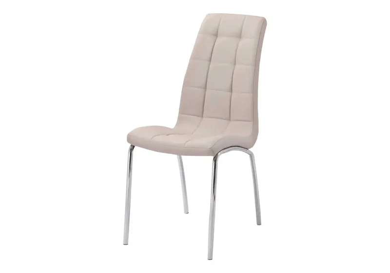 Chaises en simili taupe capitonnées - Dea x6