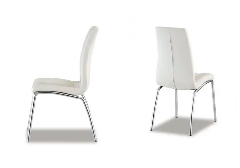 Table repas 6 chaises blanches - Design
