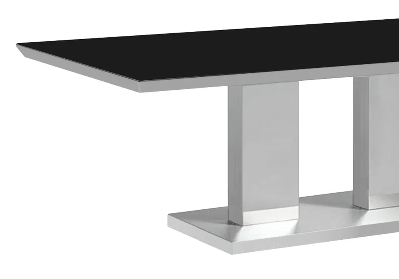 Table basse chromé verre trempé - Iza