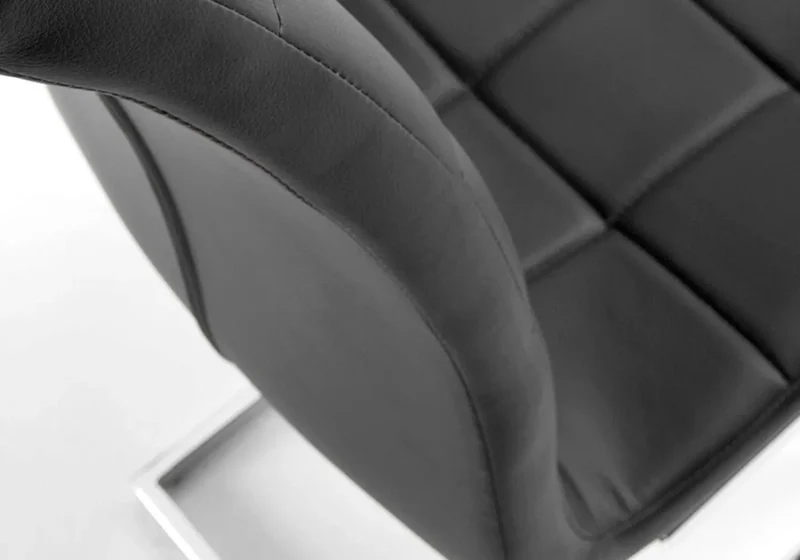 Table chêne verre 6 chaises noir - Toe