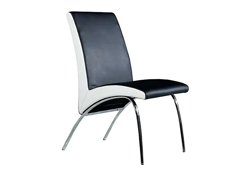 Lot 4 chaises chromé noir blanc - Roy
