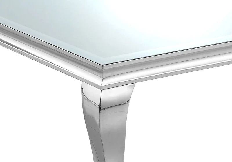 Table basse rectangulaire miroir argent - Neo