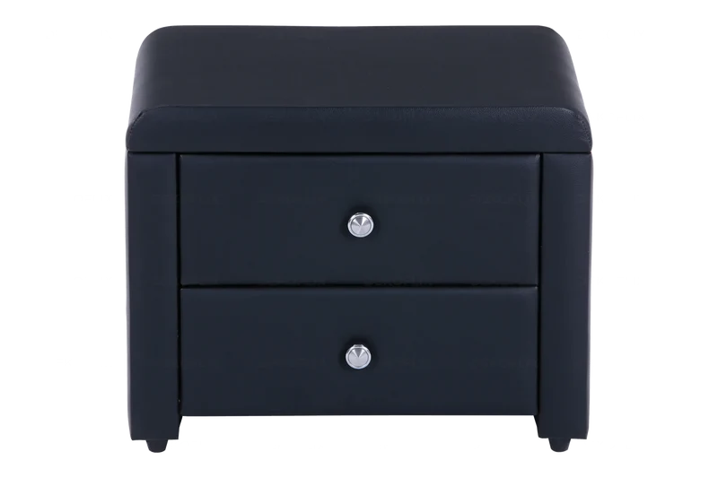 Table de chevet simili noir - Anis