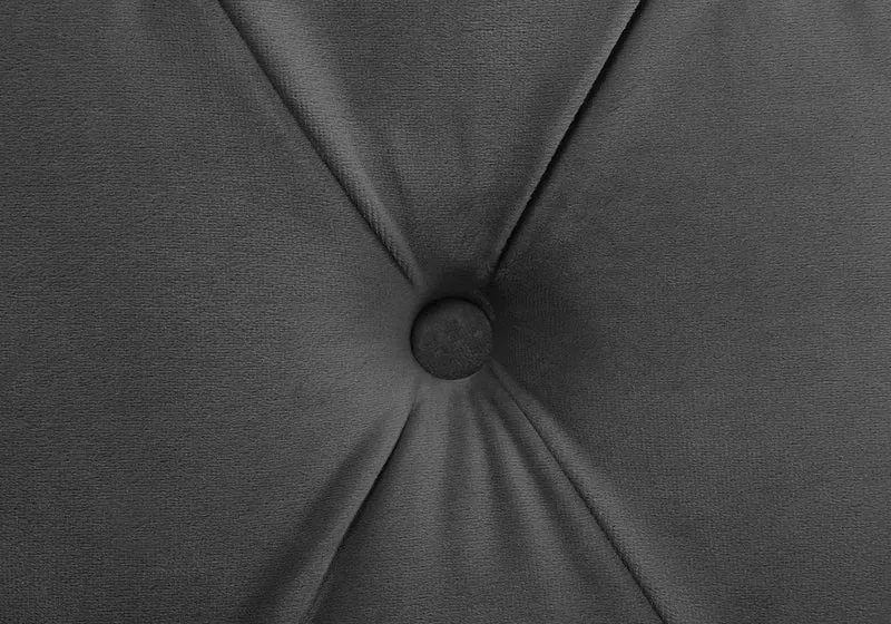 Lit king size velours gris capitonné - Chester