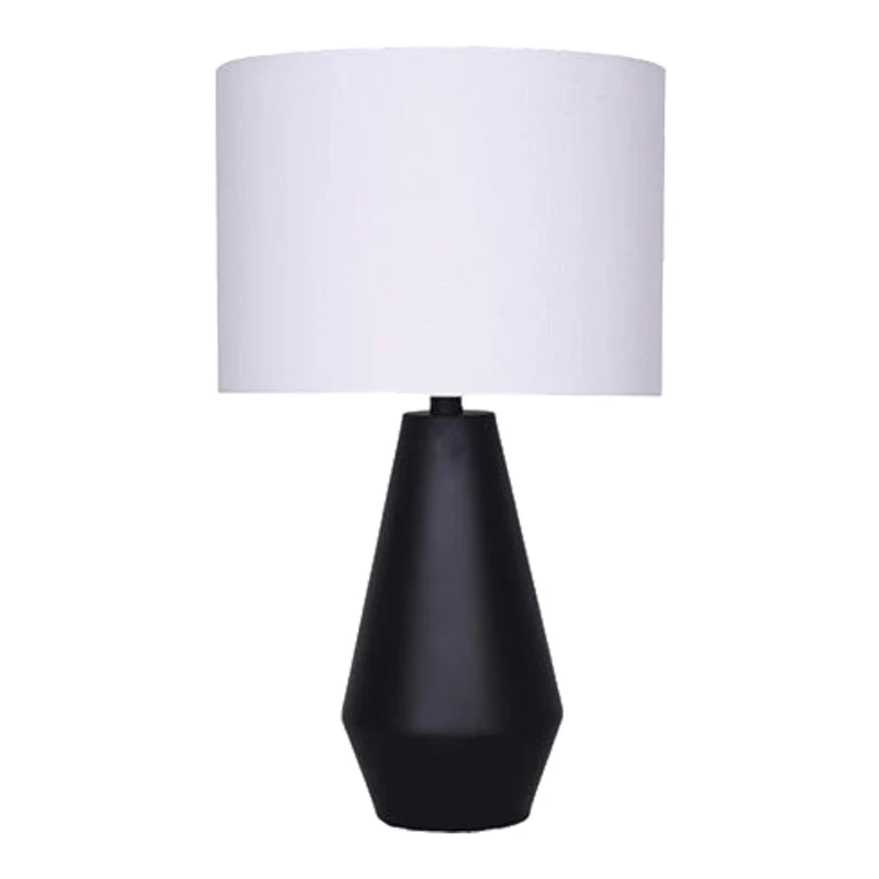 Lampe de table en métal noir mat 25 po. - Simone