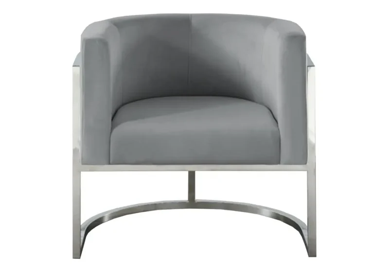 Fauteuil design chromé gris - Alvo