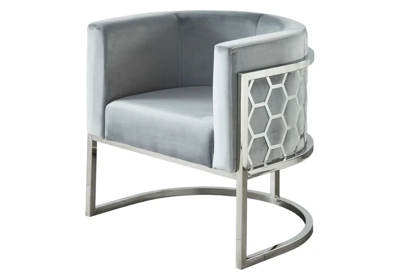 Fauteuil design chromé gris - Alvo