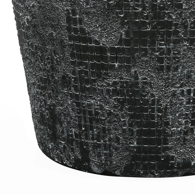 Lampe de table en céramique noire texturée 24 po - I 9621