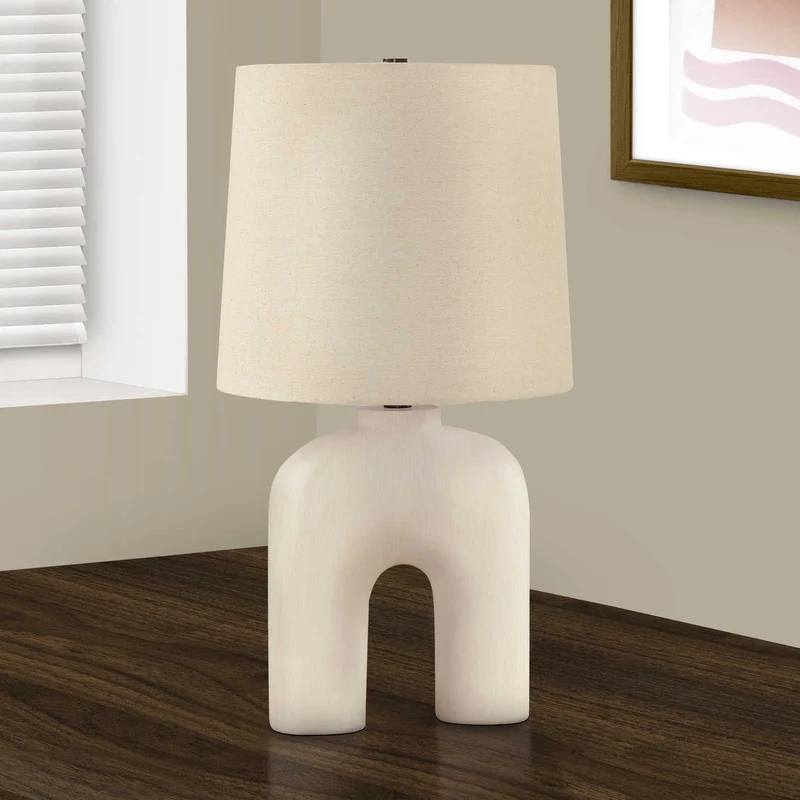 Lampe de table en résine crème 25 po - I 9728