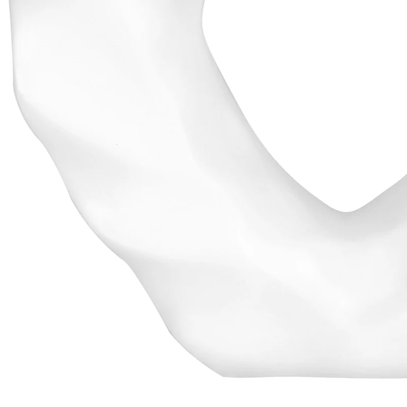 Lampe de table en résine crème ondulée 25 po - I 9727