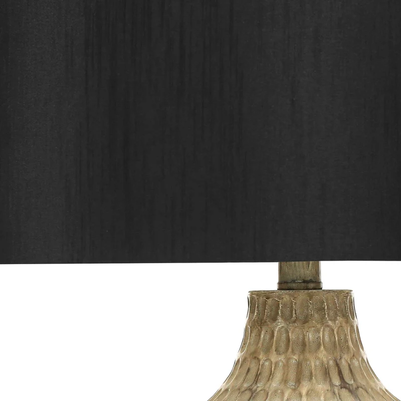 Lampe de table en résine brune texturée 25 po - I 9606