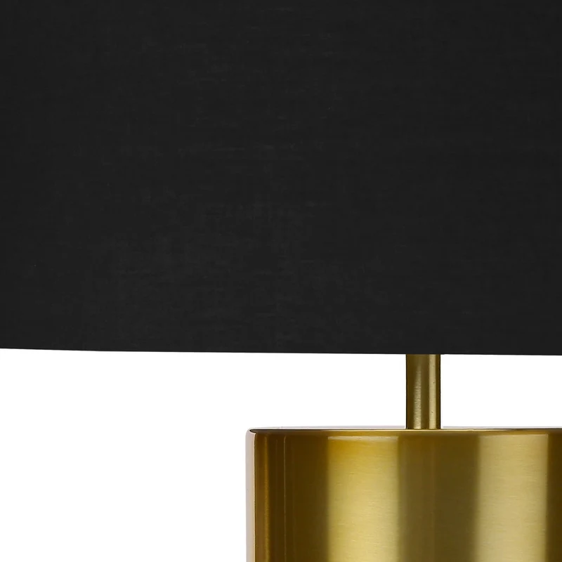 Lampe de table en béton noir et accents de métal doré 25 po - I 9629