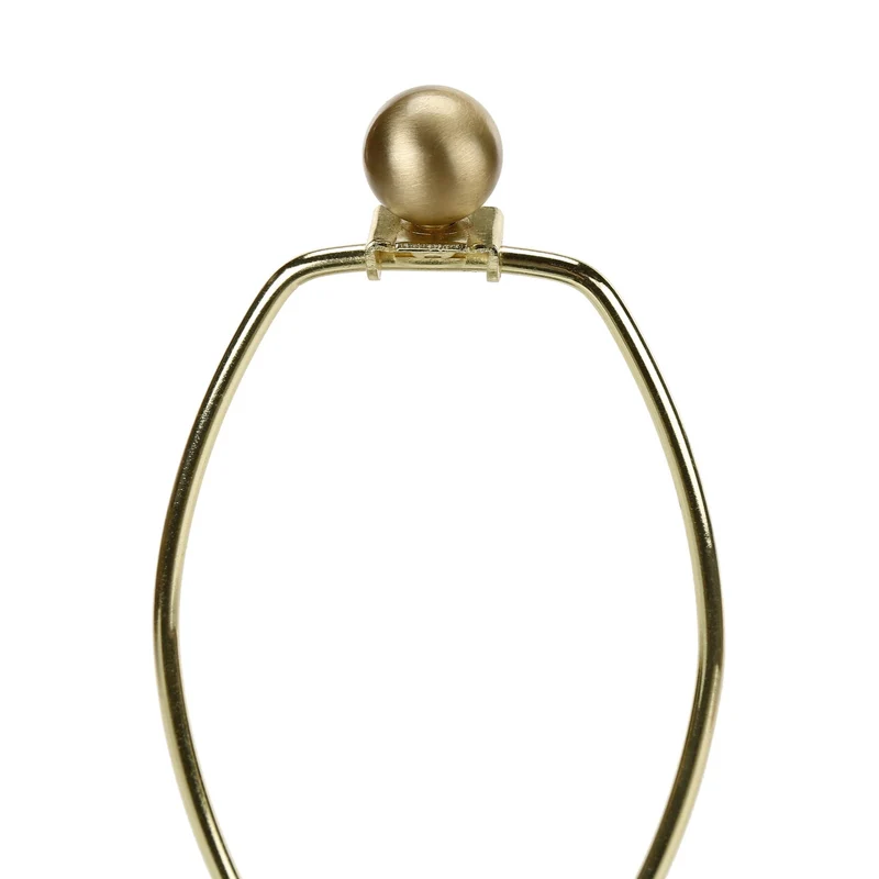 Lampe de table en céramique blanche et dorée 26 po - I 9610
