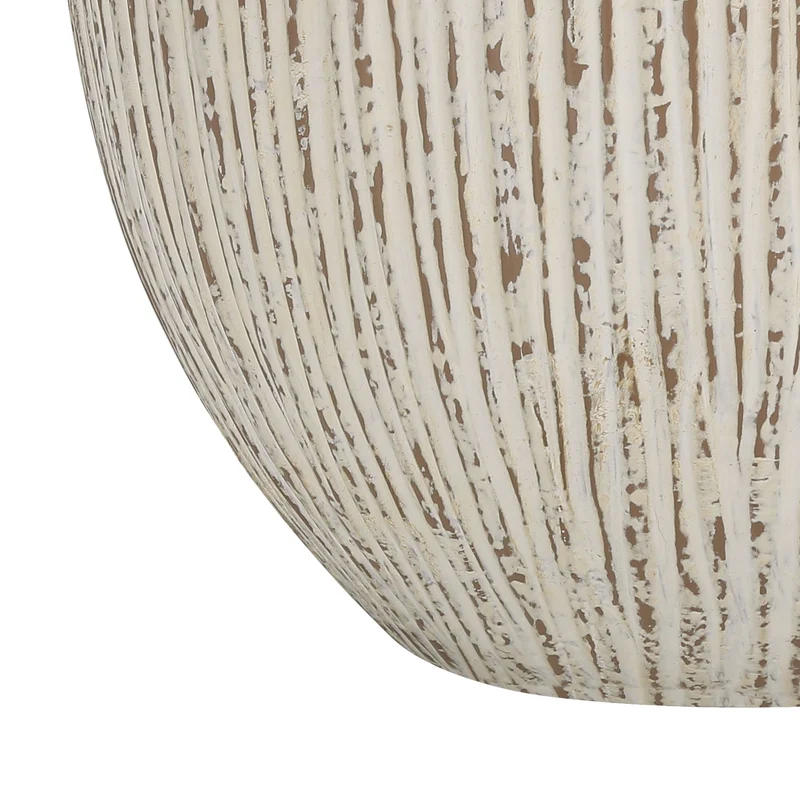 Lampe de table en céramique crème texturée 26 po - I 9719