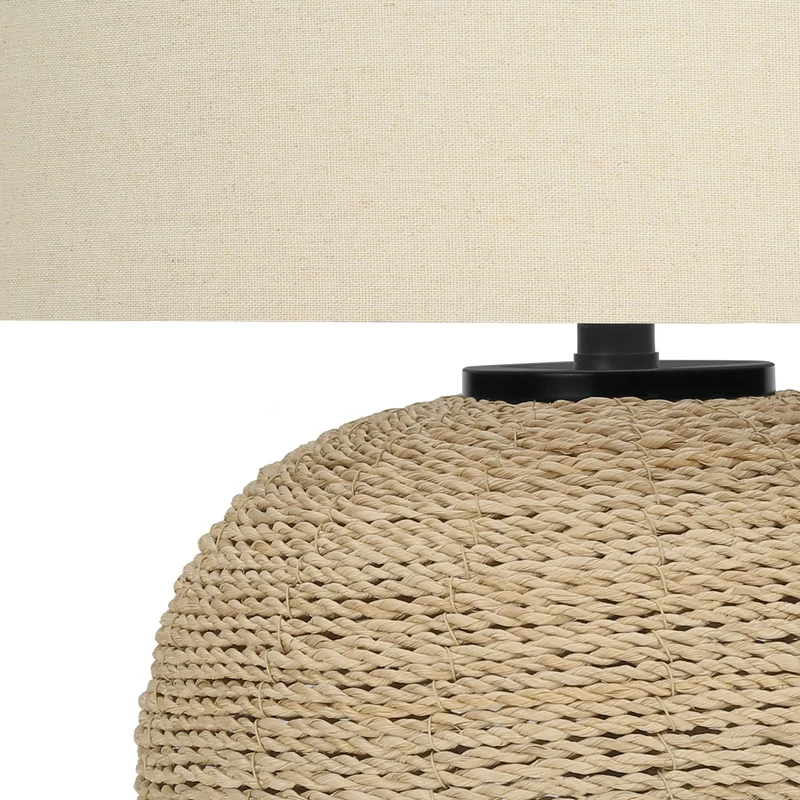 Lampe de table en rotin naturel tressé 25 po - I 9713