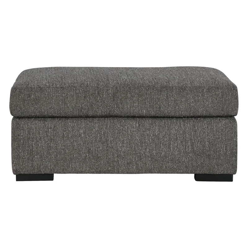 Ottoman en tissu gris étain - Gardiner