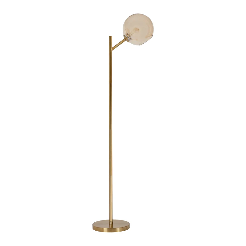 Lampe sur pied en métal doré 63po - Abanson
