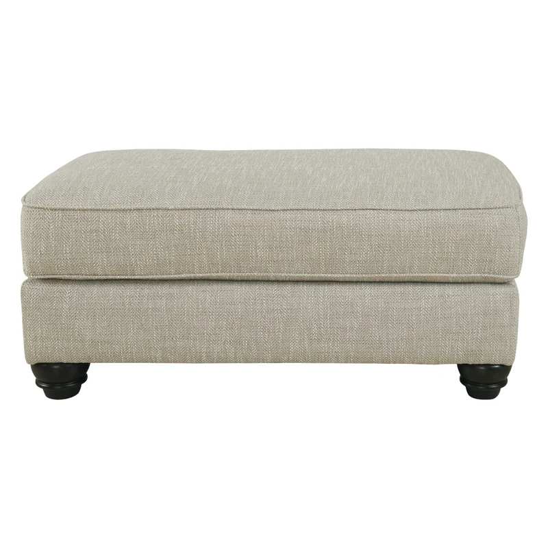Ottoman en tissu beige pâle - Asanti