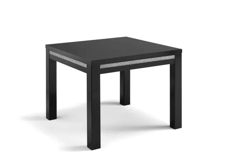 Meuble tv laqué noir led ROMA CROME