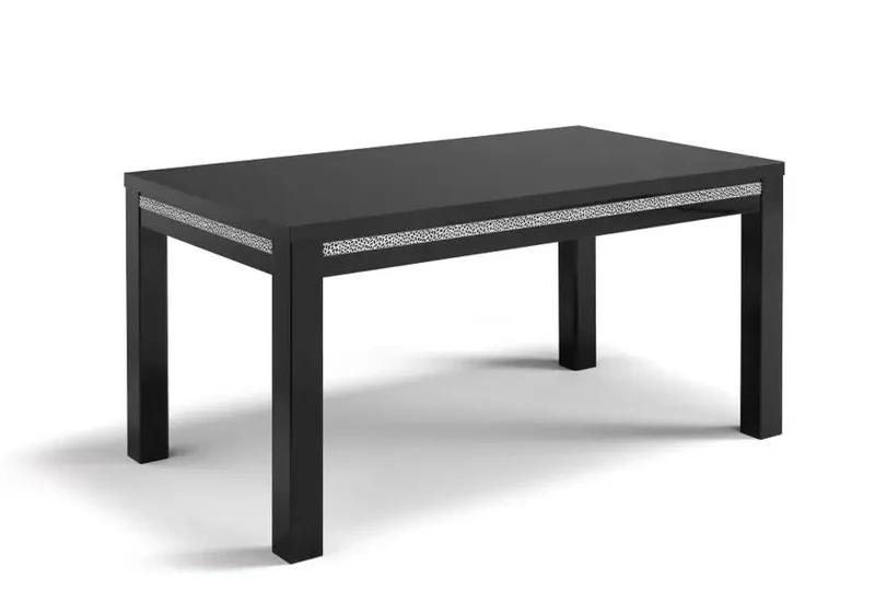 Meuble tv laqué noir led ROMA CROME