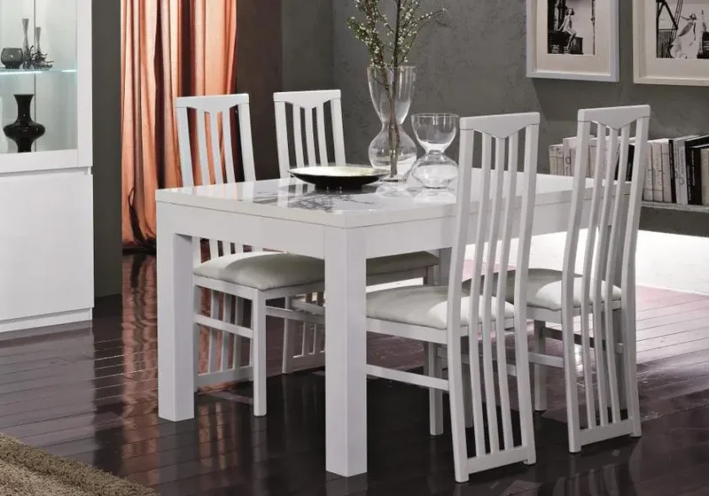 Meuble TV laqué blanc led ROMA