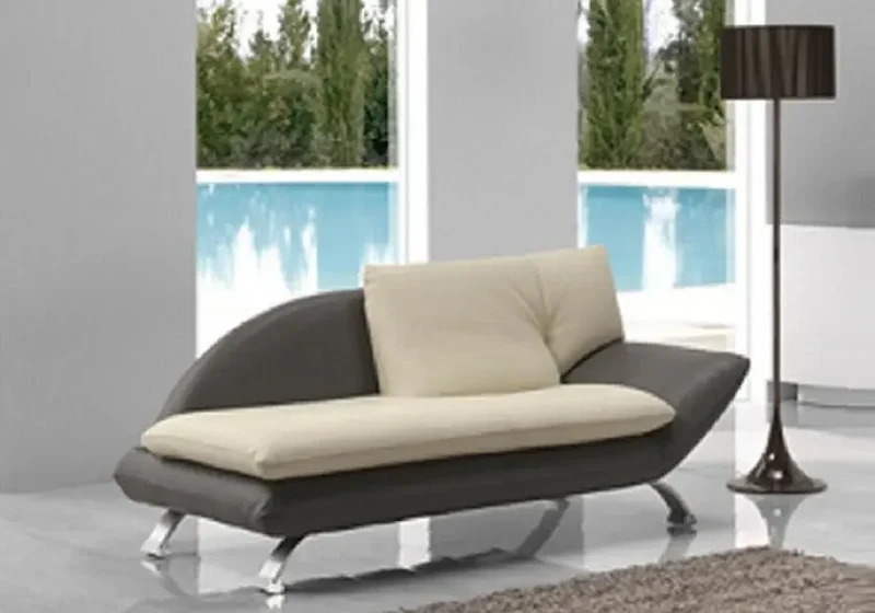 Canapé en cuir design bicolore - Bereni