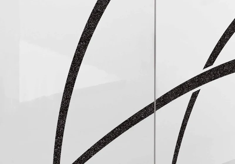 Mur TV laqué blanc MILANO