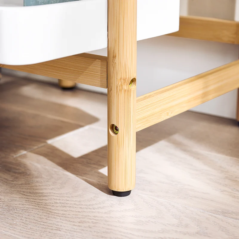 SoBuy STR13-WN Étagère à Fleurs Support de Pots de Fleurs Porte Plante en Bambou à 5 niveaux