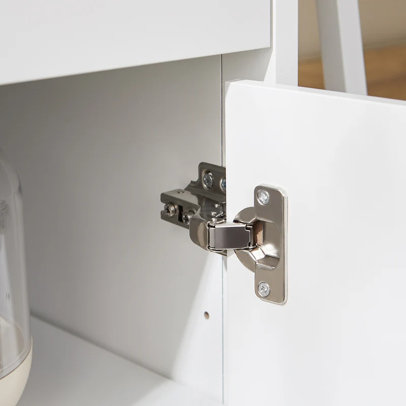 SoBuy FWT108-W Caisson de Bureau, Organiseur Bureau, Bout de Canapé, Table de Chevet, Armoire Rangement à 2 Tiroirs et 1 Porte