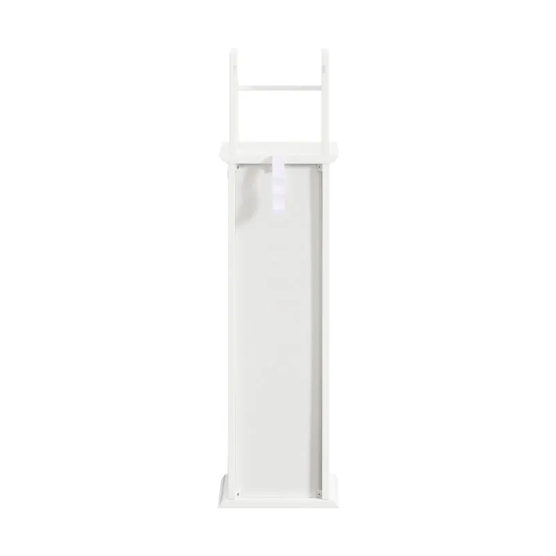 SoBuy BZR53-W Support Papier Toilette Armoire Toilettes Porte Brosse WC Meuble de Salle de Bain sur Pied en Bois ,20x18x79 cm