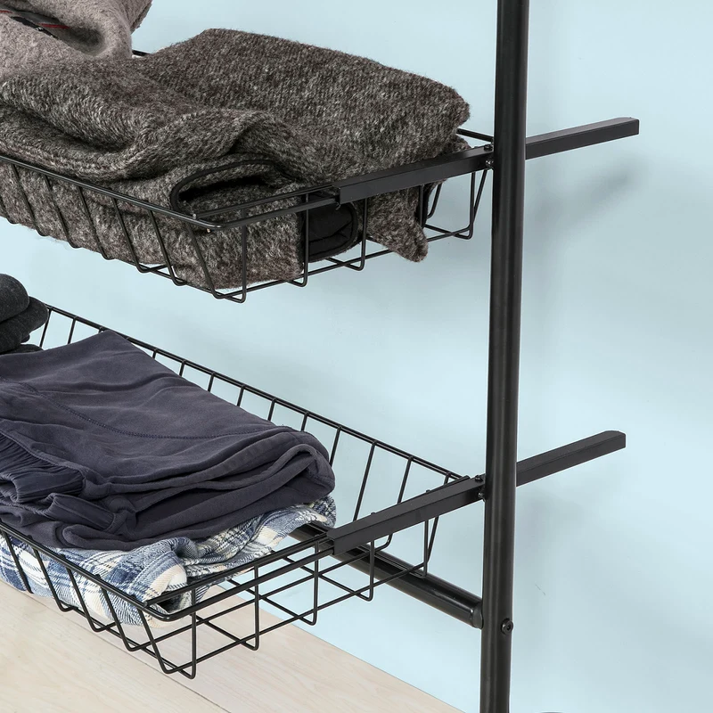 SoBuy FRG243-SCH Penderie à vêtement roulante Portant à vêtements
