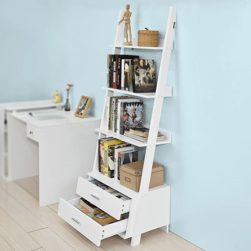 sebuyfr.comG230-W Etagère Style échelle Bibliothèque Murale de 3 Niveaux