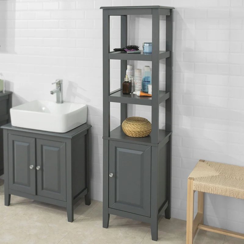 sebuyfr.comG205-DG Meuble Colonne de Salle de Bain Armoire Toilette Haute