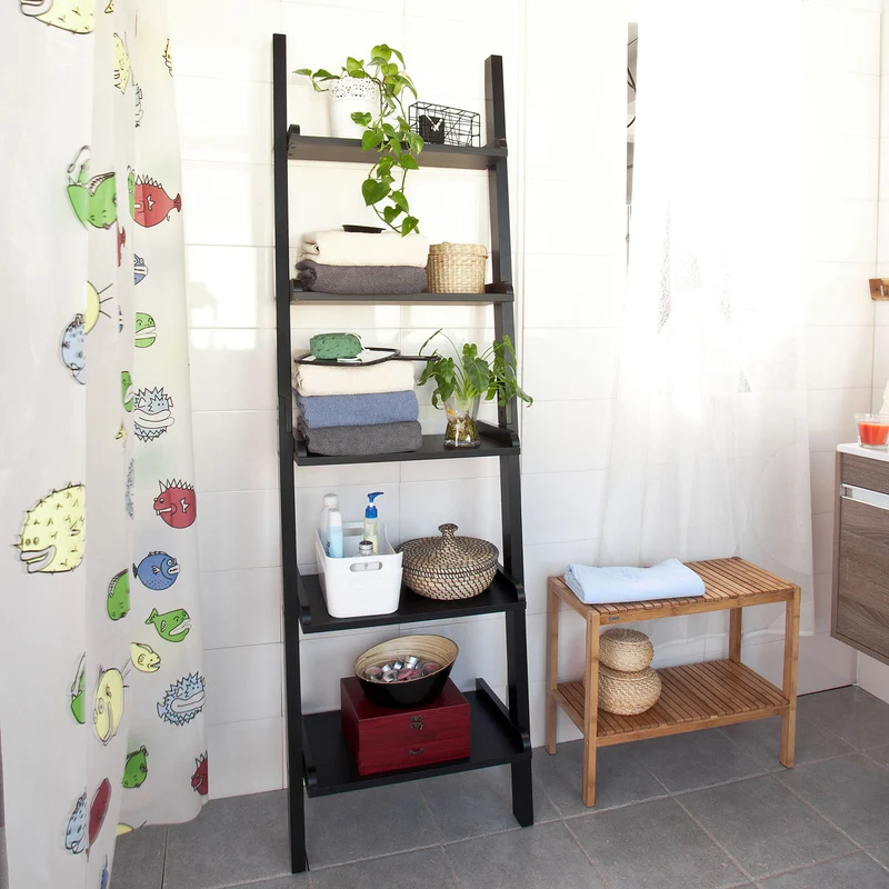 sobuyes.shopG17-SCH étagère murale style échelle Bibliothèque – 5 étages