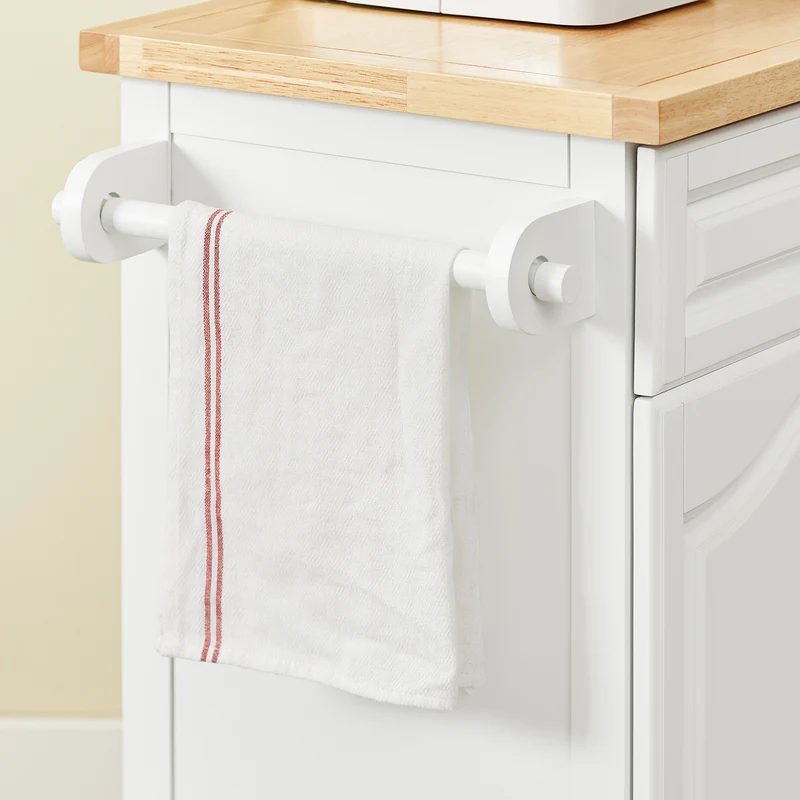 SoBuy FKW100-WN Desserte Roulante Meuble de Rangement à roulettes Chariot de Service Buffet Commode Bahut en Bois