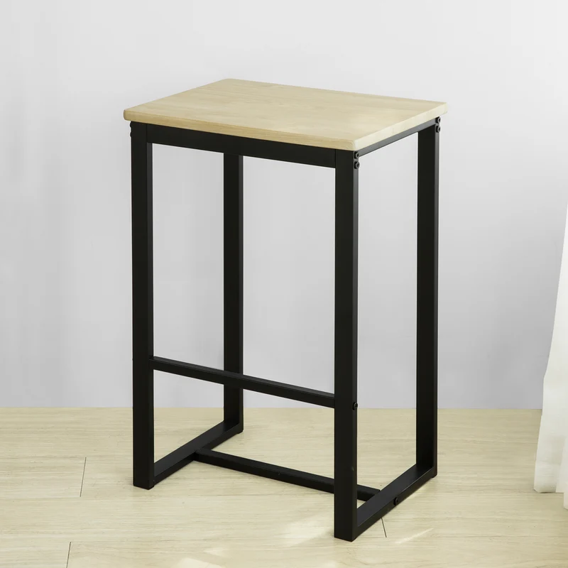 SoBuy OGT31-N Lot Table et Tabourets de Bar, Jeu de Bar Petit-déjeuner Table Haute avec 2 Chaises