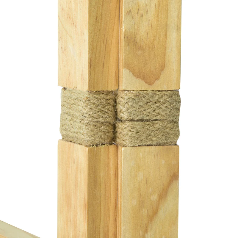 SoBuy KLS06-N Porte-serviettes sur Pied Portemanteau Pliant Paravent Séparateur Pièce Cloison 3 panneaux en pin massif
