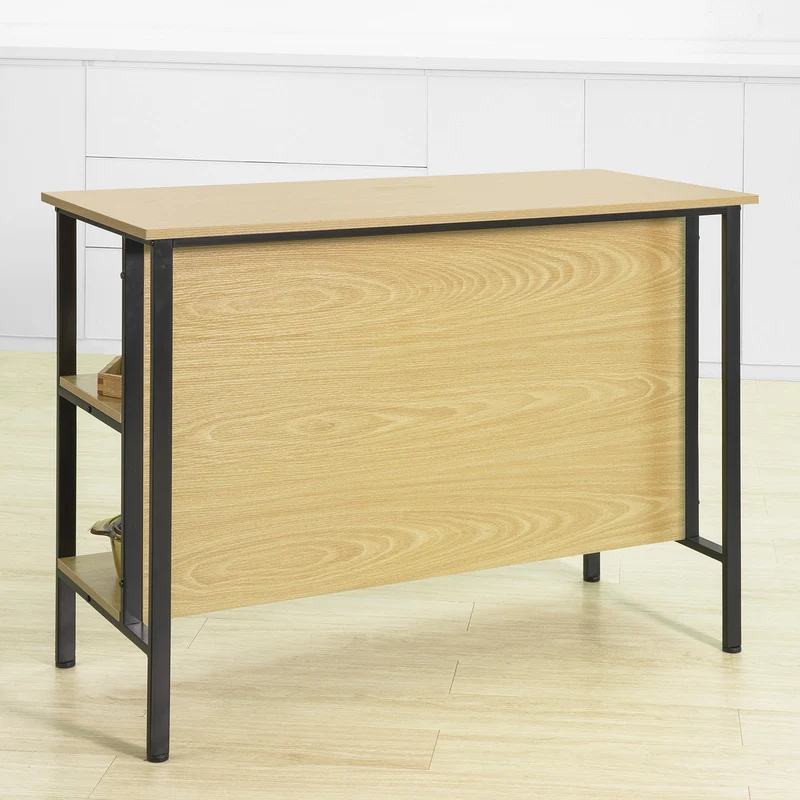 SoBuy FSB28-N Table de Cuisine Table Haute de Bar Table Console Buffet avec 2 étagères de Rangement