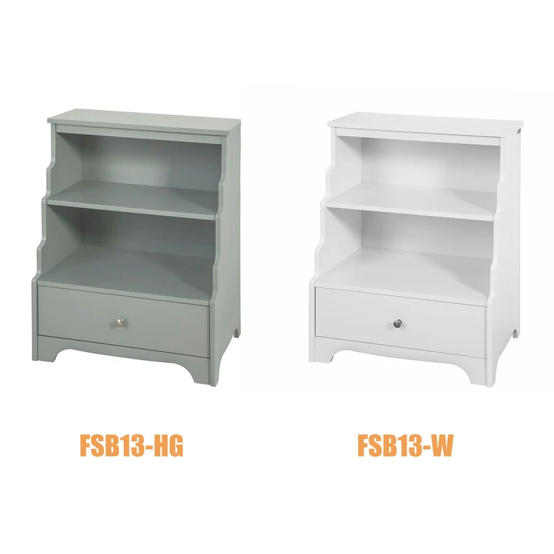 SoBuy FSB13-HG Meuble de Rangement Table de Chevet Étagère Style Échelle– Gris